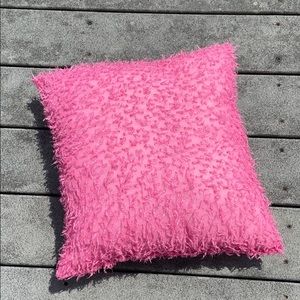 Pink Fuzzy Looking Accent Pillow